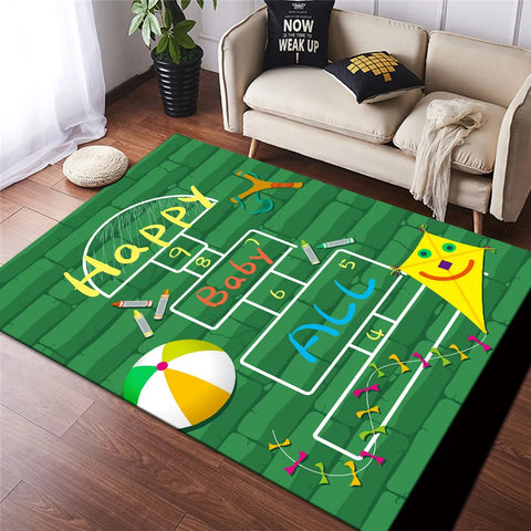 Navak Carpet Cartoon Hopscotch Flannel Carpet for Bedroom Living Room Bedside Girl Room Floor Mats Home Decor Layout Sofa Cushion Rug