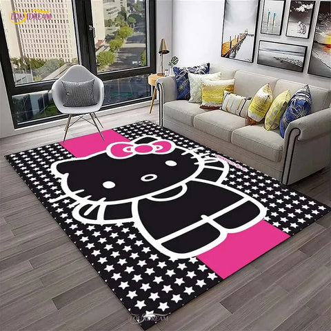Navak Carpet Hello Kitty kawaii Cartoon Anime Carpet for Living Room Bedroom Rug Kitchen Door Kids Un-slip Floor Mat Alfombra Birthday gift