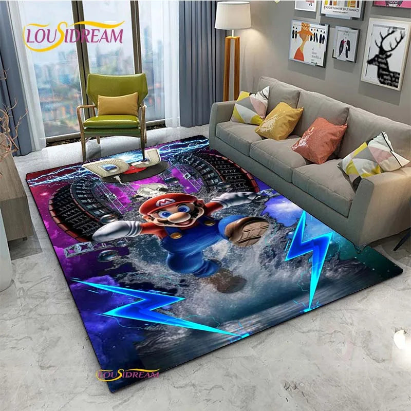 Navak Carpet Mario Cartoon Anime Carpet for Living Room Bedroom Cute Rugs Table Kitchen Door Kids Un-slip Floor Mats Alfombra Birthday gift