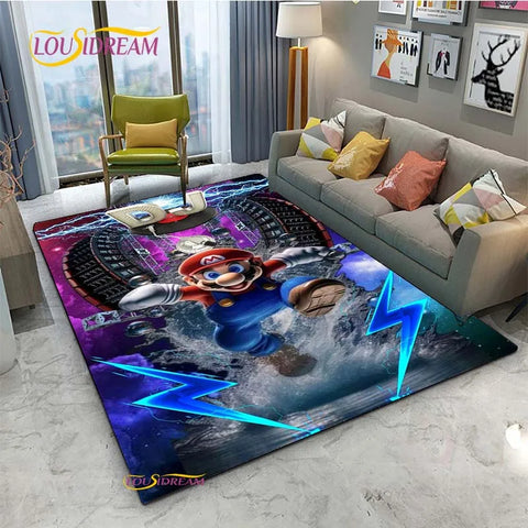 Navak Carpet Mario Cartoon Anime Carpet for Living Room Bedroom Cute Rugs Table Kitchen Door Kids Un-slip Floor Mats Alfombra Birthday gift