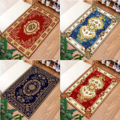 Navak Carpet Rug Anti-Slip Washable Floor  for Kitchen Laundry Room Retro Pattern   Corridor Entrance Door Mat