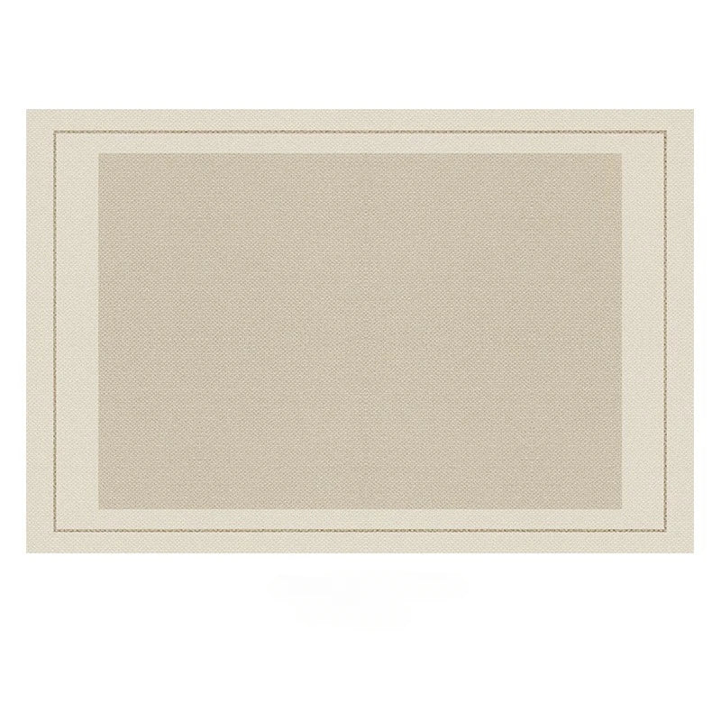 Navak Carpet Beige Light Gray Plush Carpet with Elegant Border Design Soft Thick Pile Carpets for Living Room Bedroom Home Decor Large Carpet