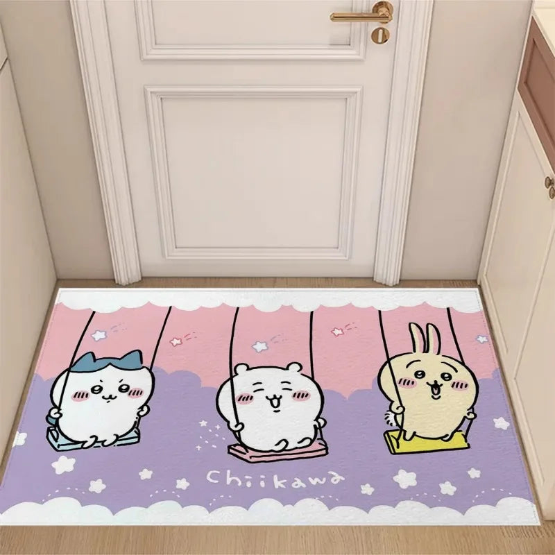 Navak Carpet Daily Picks Disney Chiikawa Floor Door Mat Living Bedrooom Bathroom Entrance Carpet Cute Girl Child House Home Decor Non-slip Rug