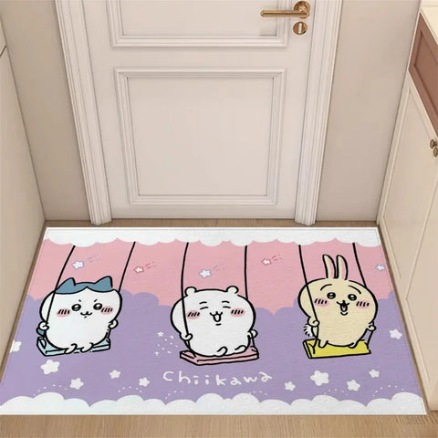 Navak Carpet Daily Picks Disney Chiikawa Floor Door Mat Living Bedrooom Bathroom Entrance Carpet Cute Girl Child House Home Decor Non-slip Rug