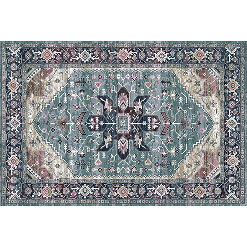Navak Carpet Retro Ethnic Style Carpets for Living Room Persia Bedroom Decor Rug Non-slip Washable Porch Floor Mat Dining Room Lounge Carpet