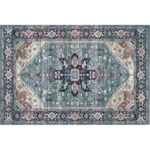 Navak Carpet Retro Ethnic Style Carpets for Living Room Persia Bedroom Decor Rug Non-slip Washable Porch Floor Mat Dining Room Lounge Carpet
