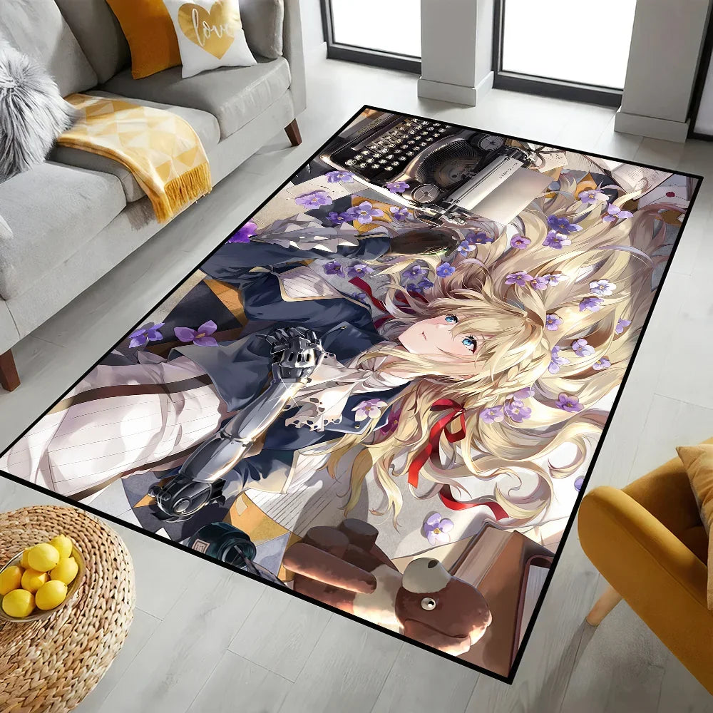 Navak Carpet Door Mat For Evergarden Bathroom Decoration Anime Room Violet Decor Doormat Carpet Entrance Welcome Bath Kitchen Rug