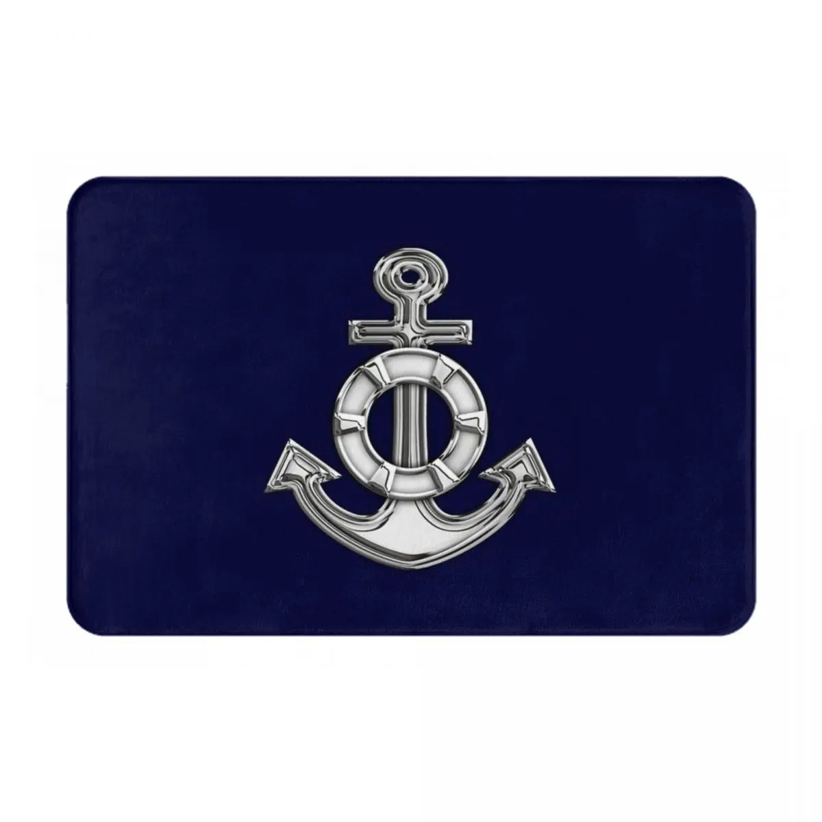 Navak Carpet Anchor Nautical White & Navy Anti-slip Doormat Floor Mat Cushion Carpet Rug for Kitchen Entrance Home Bathroom Living room Mats