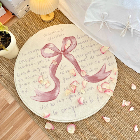 Navak Carpet Exclusive Picks Cute Wind Carpet Children's Room Round Floor Cushion Checkroom Dressing Foot Cushion Bedroom Bedside Round Rug Home Decor