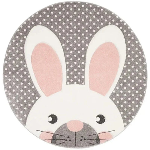 Navak Carpet Cartoon Animal Round Rug Girl Children's Room Crawling Floor Mat Bedroom Living Room