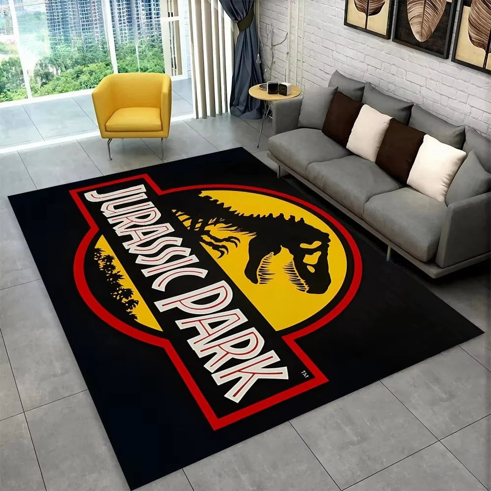 Navak Carpet 3D J-Jurassic Park Dinosaur Carpet Large Area Rug Bedroom Kids’ Playroom Floor Mat Non-Slip Living Room Decor Fun Sofa Accent