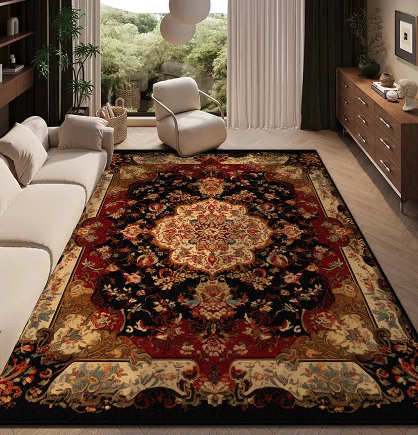 Navak Carpet Carpet for Living Room Persian Retro Decoration Home Bedroom Bedside Soft Non-slip Mat Floor Lounge Easy Clean Fluffy Plush Rug