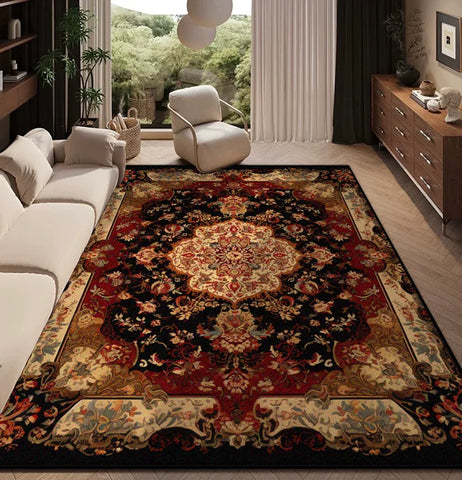 Navak Carpet Carpet for Living Room Persian Retro Decoration Home Bedroom Bedside Soft Non-slip Mat Floor Lounge Easy Clean Fluffy Plush Rug