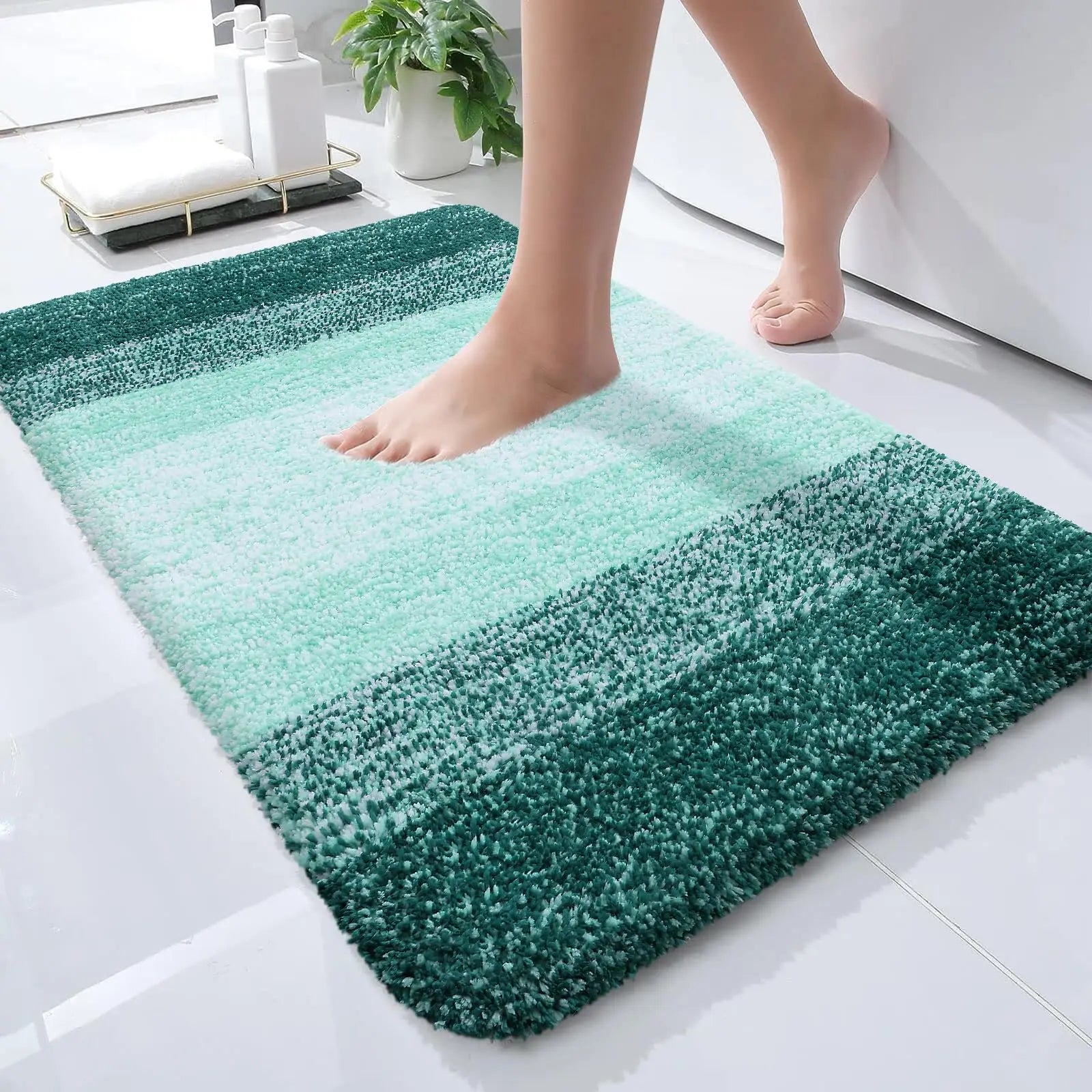 Navak Carpet Kitinjoy Bathroom Rug Mat extra Soft Absorbent Microfiber Bath Mat Non-Slip Plush Shaggy Machine Wash Carpet Bathroom Floor Rugs