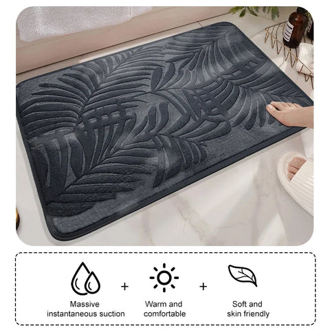 Navak Carpet Absorbent Non-slip Bathroom Rug Memory Cotton Bathrooms Floor Rugs Bath Mat Living Room Bedroom Kitchen Home Carpet