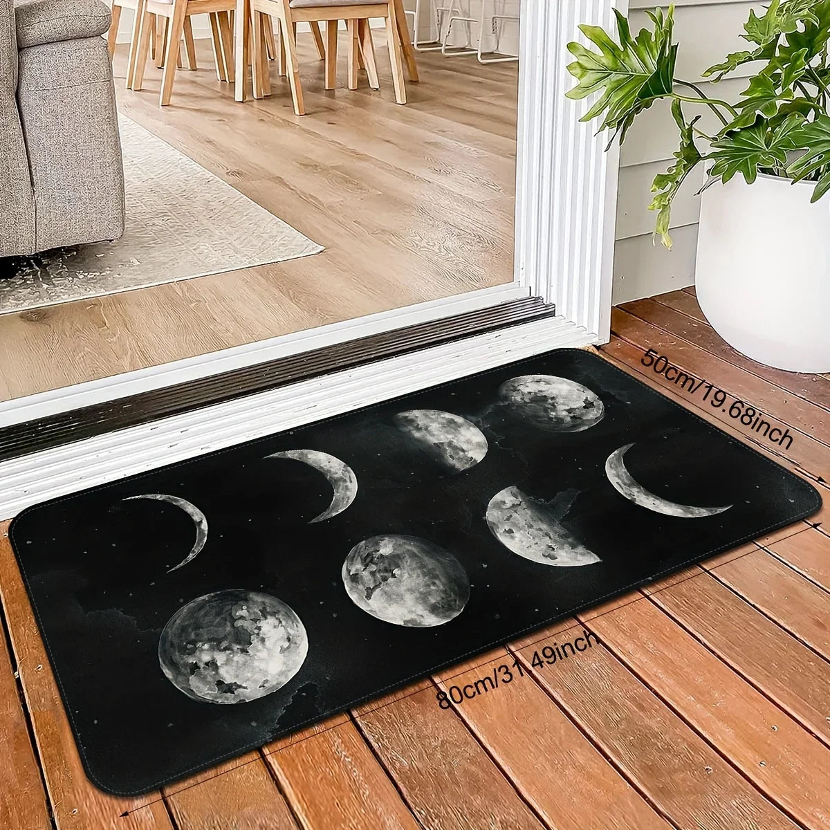 Navak Carpet Moon Phases Welcome Entrance Doormat Home Decor Kitchen Hallway Balcony Rugs Bathroom Non-slip Mat Kitchen Runner Rug Decor