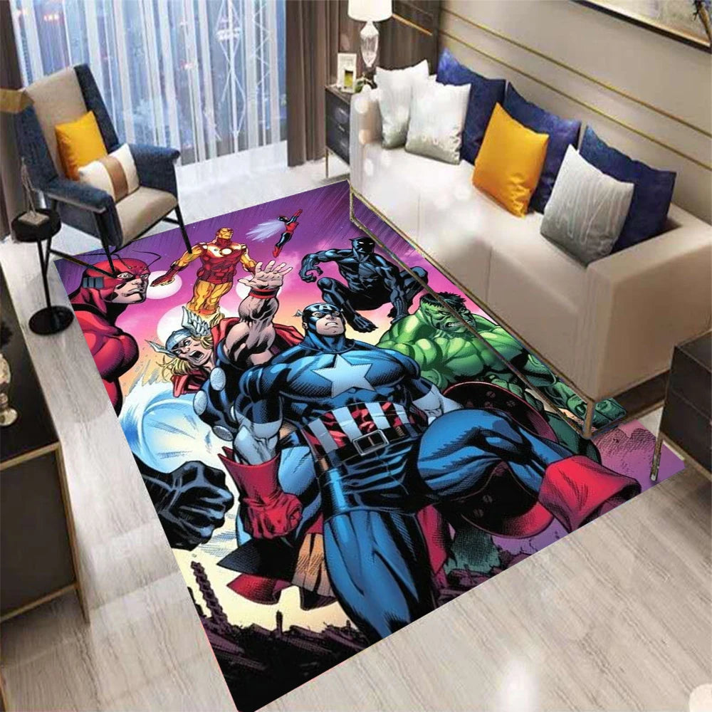 Navak Carpet Daily Picks Disney Superhero Marvel Avengers Cartoon Carpet Rug for Bedroom Living Room Home Sofa Decorationkids Floor Mat