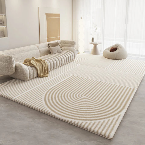 Navak Carpet Cream Style Living Room Carpet Light Luxury High End Coffee Table Rugs Non Slip Carpets Warm Color Bedroom Large Area Rug 러그