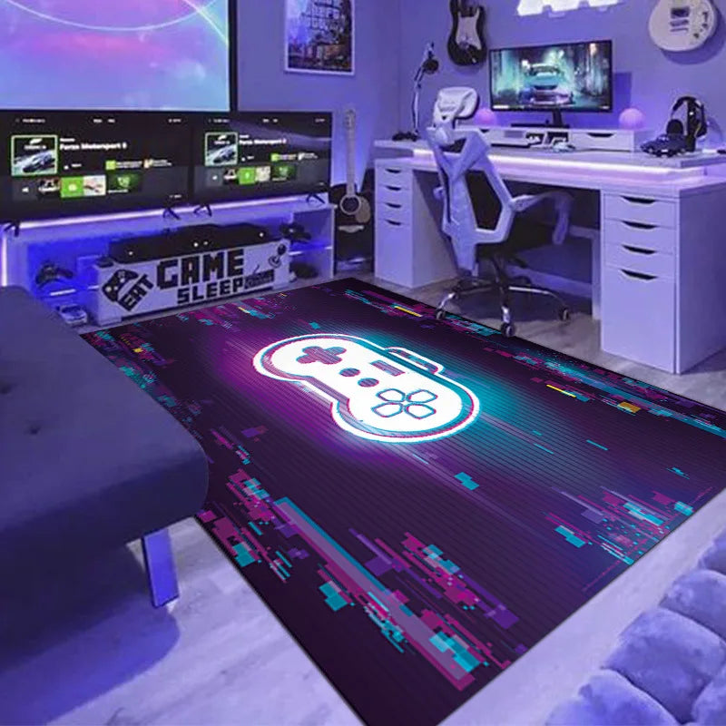 Navak Carpet Exclusive Picks Cyberpunk Household Gaming Machine Race Room Swivel Chair Carpet Non-Slip, Dirt-Proof And Easy To Take Care Of Home Decor