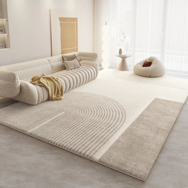 Navak Carpet Cream Style Living Room Carpet Light Luxury High End Coffee Table Rugs Non Slip Carpets Warm Color Bedroom Large Area Rug 러그