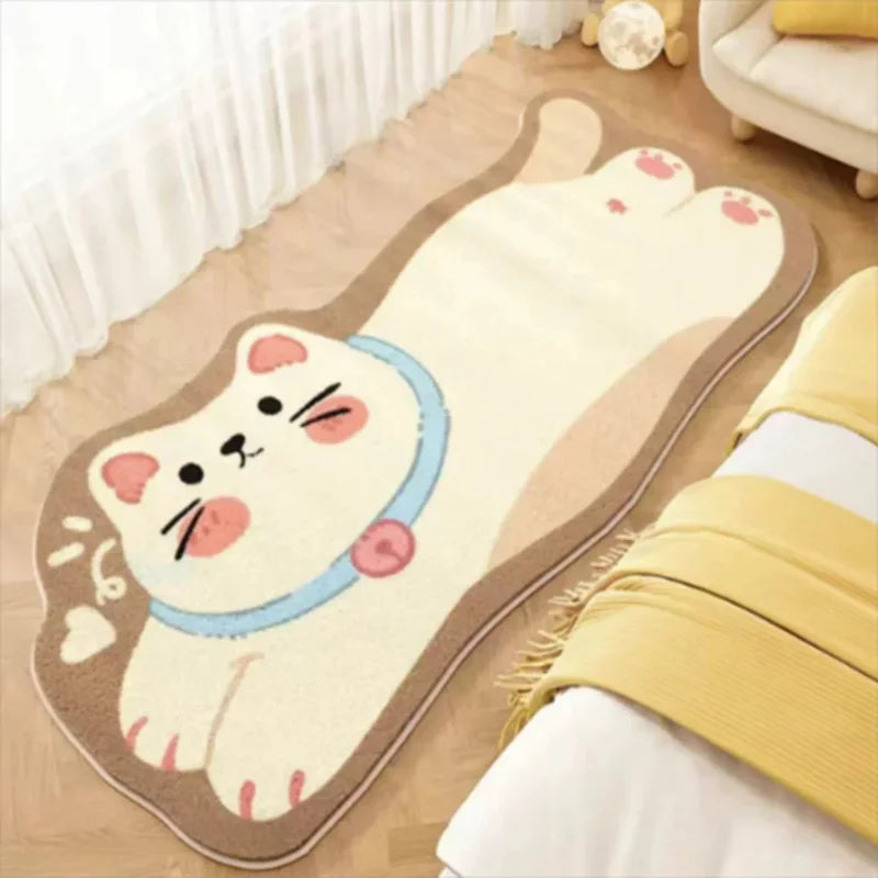 Navak Carpet Exclusive Picks Upgraded Material Funny Cartoon Bedroom Bedside Rug Living Room Bathroom Kitchen Non-slip Washable Carpet Mat Home Decor