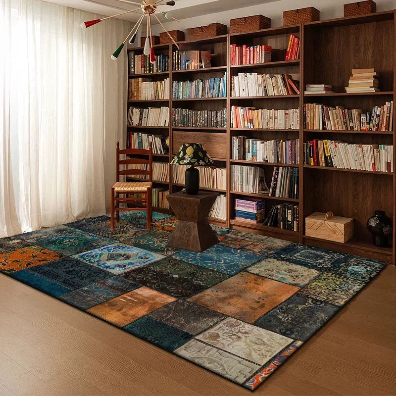 Navak Carpet Geometric Abstract Carpet for Living Room Decor Home Study Room Large Area Rugs Bedroom Bedside Washable Non-slip Soft Floor Mat