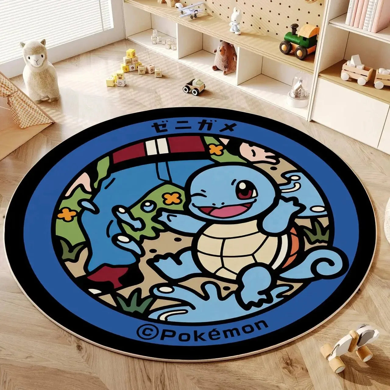 Navak Carpet Daily Picks Disney Anime Cartoon Pokemonzd Round Floor Mat Living Room Bedroom Rugs Cute Child Non-Slip Washable Carpet Home Decor