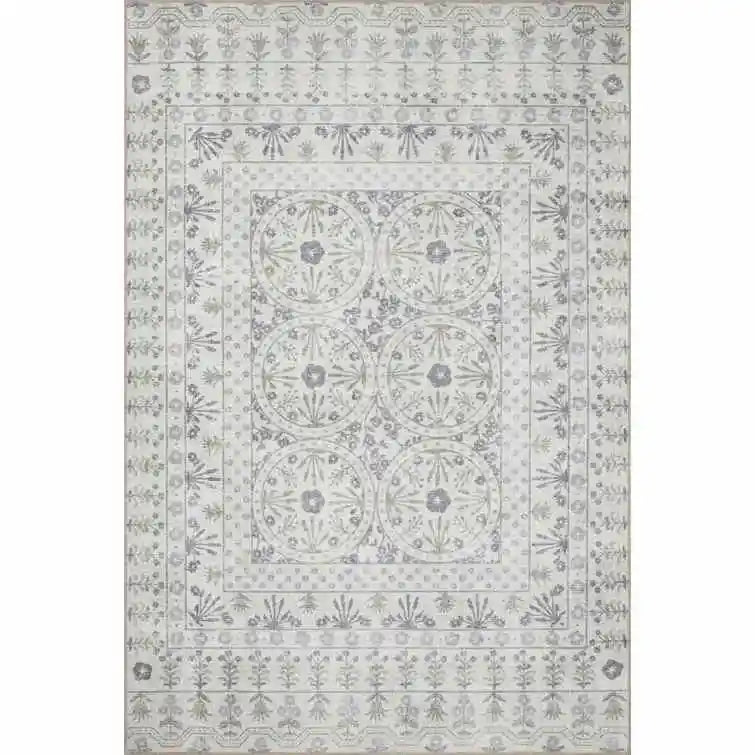 Navak Carpet Palace Princess Beige Carpet for Living Room Elegant Persian Ethnic Style Rug Boho Home Bedroom Bedside Decor Non Slip Floor Mat