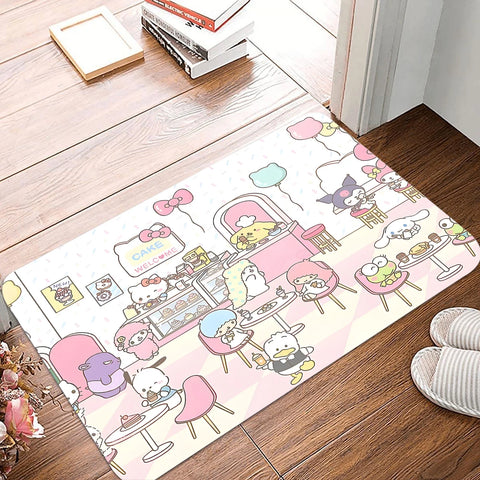 Navak Carpet Daily Picks Disney Hello Kitty Floor Mat Polyester Home Carpet Non Slip Entryway Rug Living Room Bathroom Bedroom Kitchen Doormat