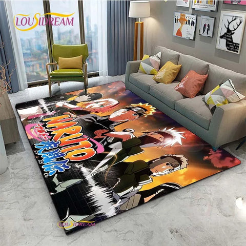 Navak Carpet Naruto Cartoon Anime Carpet for Living Room Bedroom Cute Rugs Kitchen Table Door Kids Un-slip Floor Mats Alfombra Birthday gift