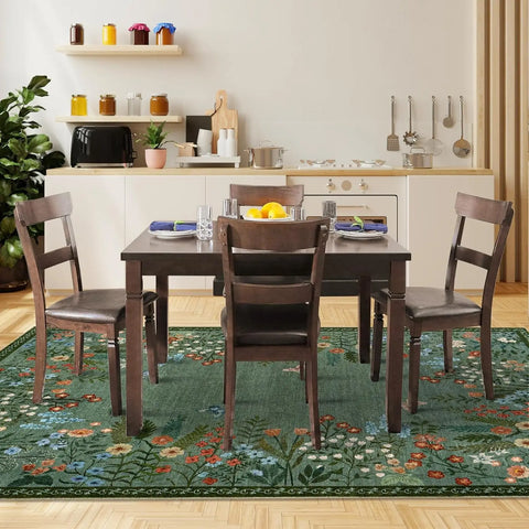 Navak Carpet Boho Washable Rugs for Entryway Floral Area Rug for Bedroom, Non Slip ,Soft Indoor Carpet forLiving Room Kitchen Laundry Foyer