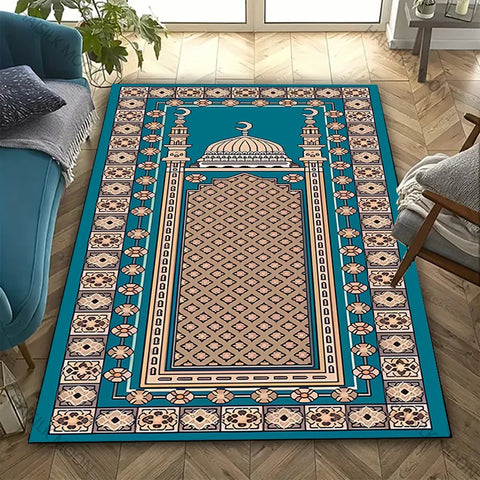 Navak Carpet Muslim Prayer Non-slip Carpet Room Mat Living Room Bedroom Sofa Large Area Mat Daily Prayer Soft Carpet Ramadan Gift for Friend