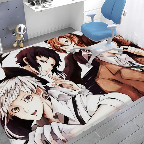 Navak Carpet Bungo Stray Dogs Room Mats Retro Multiple Choice Living Room Kitchen Rug Non-Slip Welcome Rug