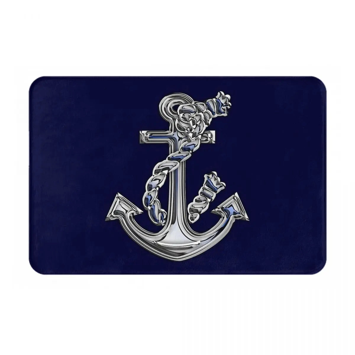 Navak Carpet Anchor Nautical White & Navy Anti-slip Doormat Floor Mat Cushion Carpet Rug for Kitchen Entrance Home Bathroom Living room Mats