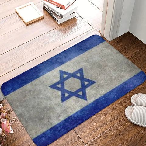 Navak Carpet Israel Flag Anti-slip Doormat Floor Mat Sand Scraping Carpet Rug for Kitchen Entrance Home Bathroom Living room Footpad Mats
