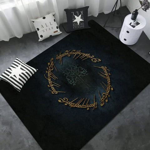 Navak Carpet L-Lords Game Rings Hallway Carpet Retro Multiple Choice Living Room Kitchen Rug Non-Slip Welcome Rug
