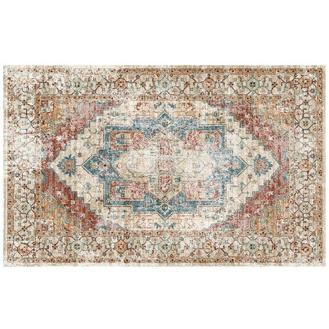 Navak Carpet Retro Ethnic Style Carpets for Living Room Persia Bedroom Decor Rug Non-slip Washable Porch Floor Mat Dining Room Lounge Carpet