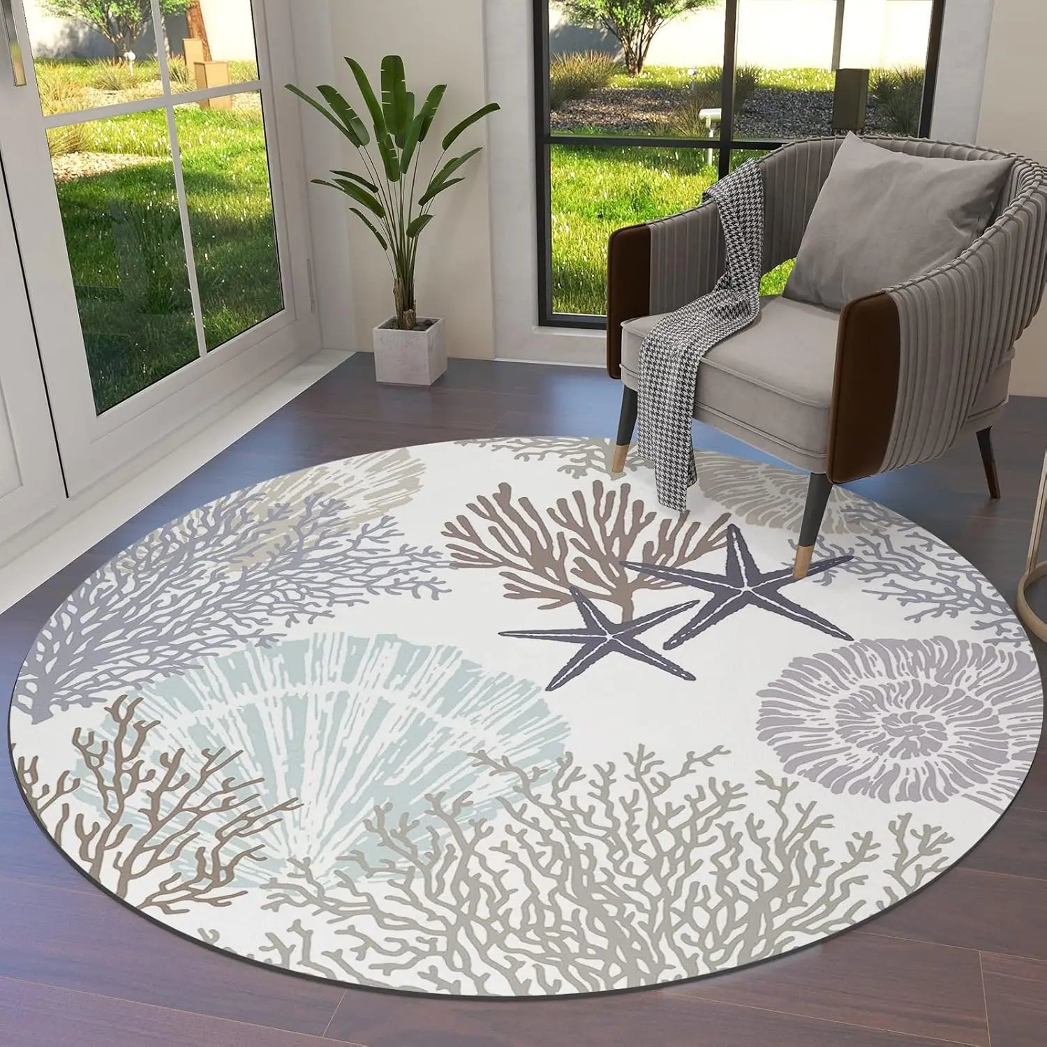 Navak Carpet Bohemia Round Mats Living Room Bedroom Kitchen Balcony Rugs Non-Slip Yoga Home Carpet Gifts Circular Carpets Home Decoration