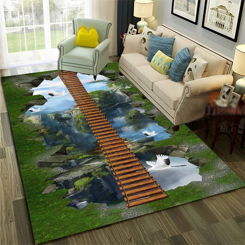 Navak Carpet 3D Illusion Vision Hallucination HD Carpet Rug for Home Living Room Bedroom Sofa Doormat Decor,Child Area Rug Non-slip Floor Mat