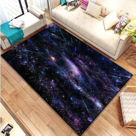Navak Carpet 3D Galaxy Space Star Carpet Home Bedroom Living Room Decorative Floor Mat Bathroom Room Non-Slip Carpet Door Mat