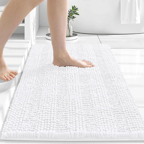 Navak Carpet Olanly Striped Bathroom Rugs Extra Thick Absorbent Bath Mats Non-Slip Soft Cozy Shower Carpet Plush Shaggy Machine Wash Bath Rug