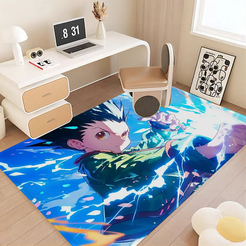 Navak Carpet Hunter X Hunter Anime Hallway Carpet Non-Slip Laundry Room Mat Laundry Decor Balcony Child Living Room Toilet Rug