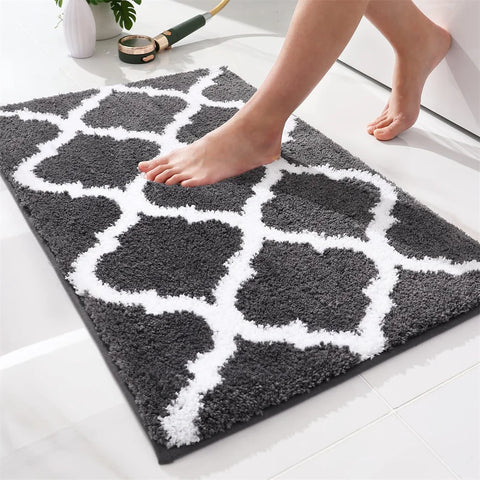 Navak Carpet Olanly Shaggy Bath Mat Microfiber Super Absorbent Bathroom Shower Rug Non-Slip Soft Shower Mats Floor Plush Carpet Foot Wash Mat