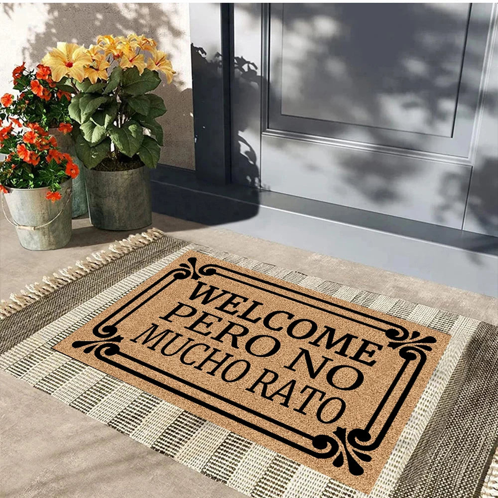 Navak Carpet Non-Slip Rubber Doormat, Welcome Pero No Mucho, Rato Door Mats, Funny Entryway Rug, Home Porch, Dust, Cute Foot Mat, Home Decor
