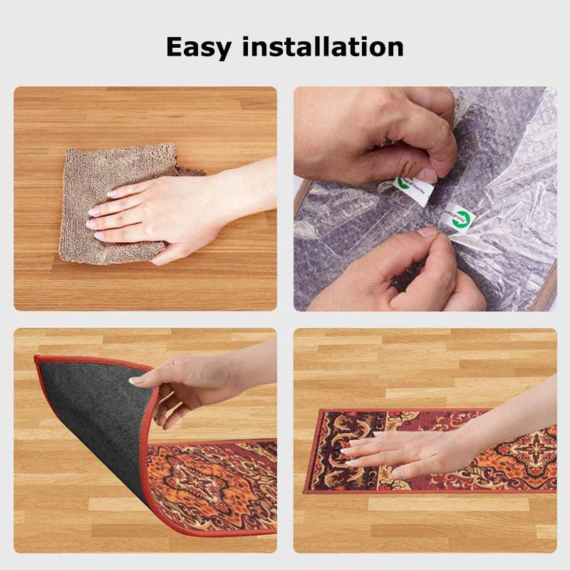 Navak Carpet 10Pcs Stair Treads Carpet Non-Slip Indoor Stair Mat Runners for Wooden Steps Protection Rug Cover Pads Staircase for Kids Elders