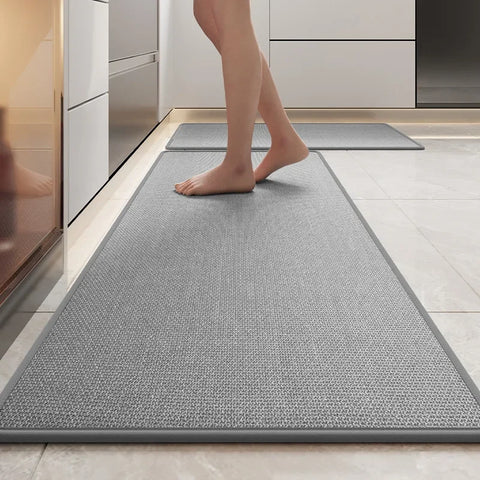 Navak Carpet Linen Kitchen Rug Absorbs Water and Oil Non-slip and Wear-resistant Long Floor Mat No-wash Wipeable Carpet Stain-resistant