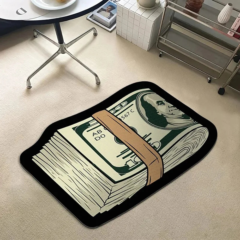 Navak Carpet Exclusive Picks Flannel Carpet Cartoon Dollar Entry Door Mat Entryway Rug Entry Rug Non-slip Mat  Washable Dirty Resistant Home Decor