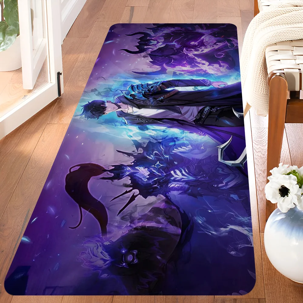 Navak Carpet Anime Solo L-leveling Gaming Entrance Door Mat Washable Non-Slip Living Room Sofa Chairs Area Mat Kitchen Welcome Doormat