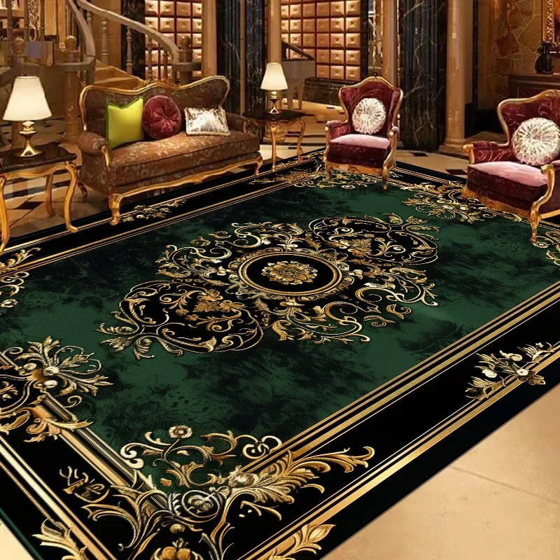 Navak Carpet European Large Size Carpet Living Room Decoration Luxury Floor Mats Non-slip Bedroom Rugs Washable Lounge Computer Chair Mat