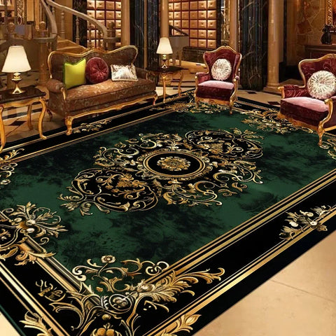 Navak Carpet European Large Size Carpet Living Room Decoration Luxury Floor Mats Non-slip Bedroom Rugs Washable Lounge Computer Chair Mat